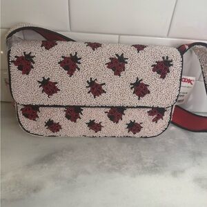 Handcrafted in India Pink Beaded Shoulder Bag Ladybugs NWT RARE Tik Tok Viral